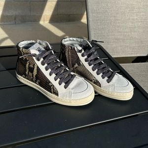 P448 Shoes | New P448 Skate Snakeskin Print High Top